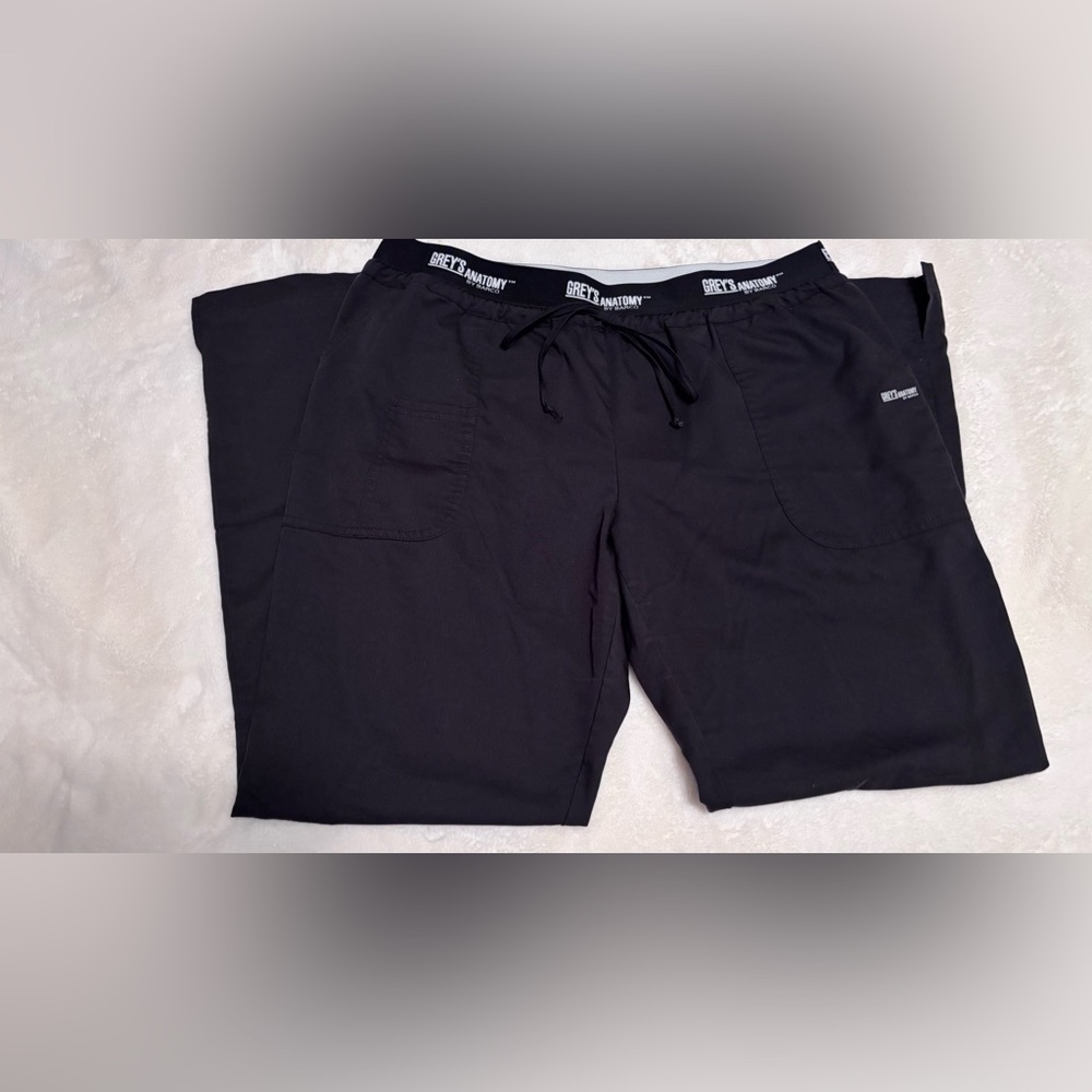 Grey's Anatomy Black Drawstring Scrub Pants - Like New!